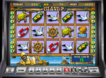 На зеркале казино игровой автомат Island 2